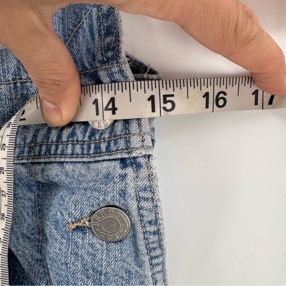 Vintage GUESS USA MADE Overalls Womens Denim Bib Jean 80s 90s Med - Picture 5 of 8